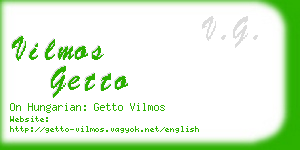 vilmos getto business card